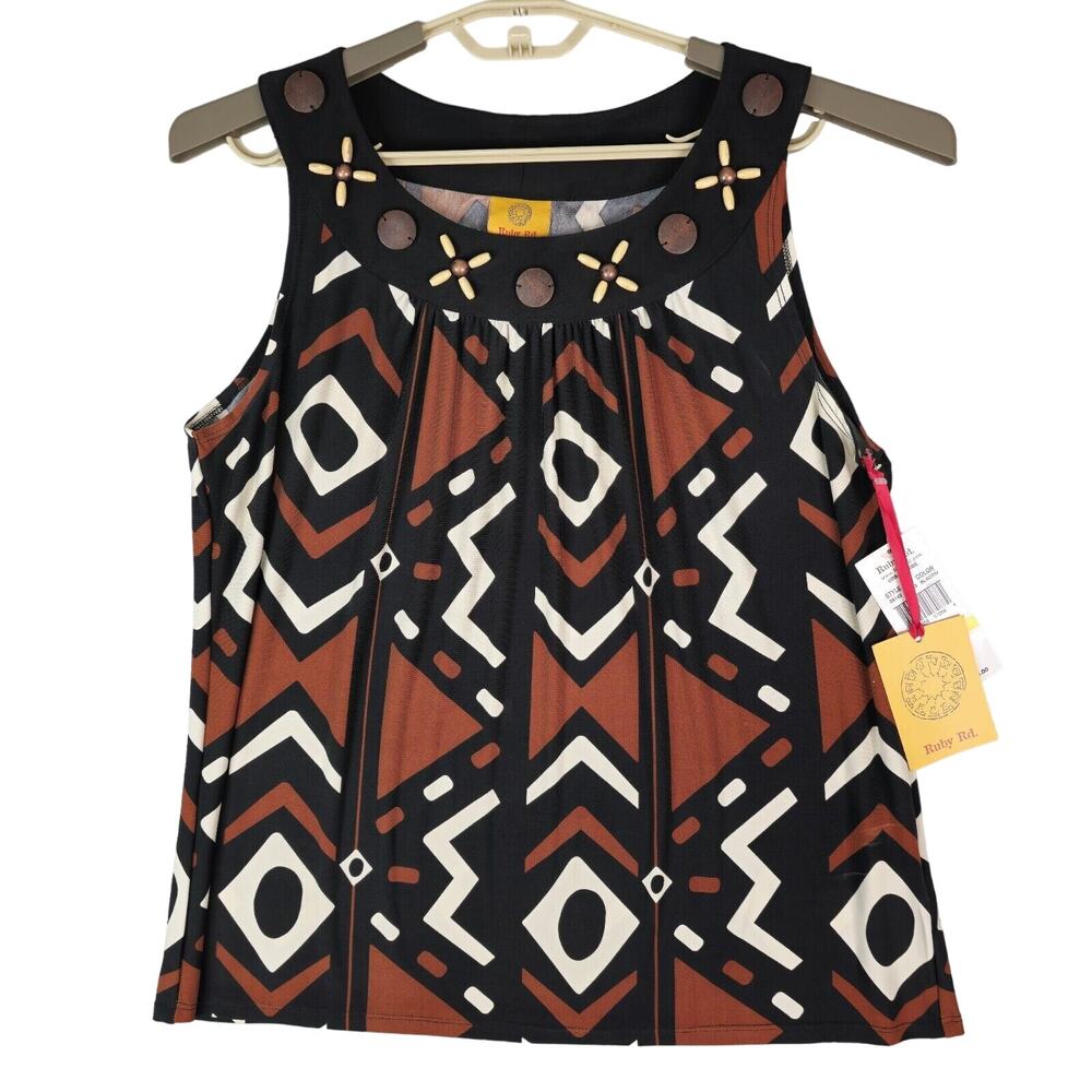 Ruby Rd Top Shirt Womens M Tank‎ Top Sleeveless Southwestern Urban Tribe